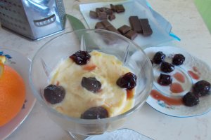 Desert crema de portocale, la pahar