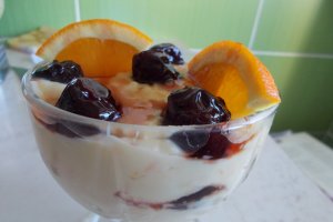 Desert crema de portocale, la pahar