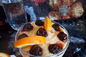 Desert crema de portocale, la pahar