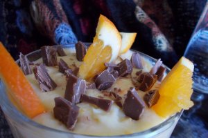 Desert crema de portocale, la pahar