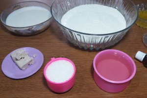Desert gogosi pufoase umplute cu crema de ciocolata