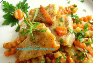 Pangasius pe pat de legume