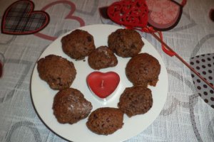Desert cookies cu banane, unt de arahide si fulgi de ciocolata