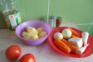 Bors de legume, cu afumatura