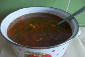 Bors de legume, cu afumatura