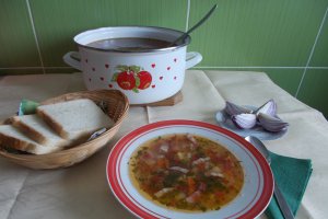 Bors de legume, cu afumatura