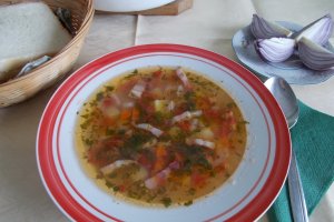 Bors de legume, cu afumatura