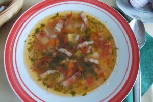 Bors de legume, cu afumatura