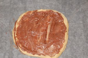 Desert cozonac floare cu nutella