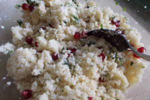 Salata de post, din cuscus cu rodie