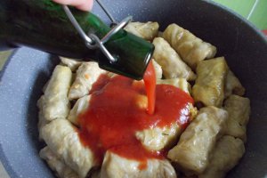 Sarmale de post cu crupe (pasat) de porumb si ciuperci