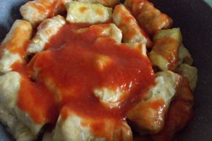 Sarmale de post cu crupe (pasat) de porumb si ciuperci