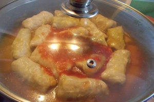 Sarmale de post cu crupe (pasat) de porumb si ciuperci