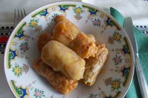 Sarmale de post cu crupe (pasat) de porumb si ciuperci