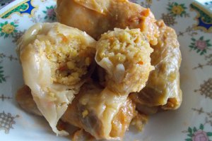 Sarmale de post cu crupe (pasat) de porumb si ciuperci