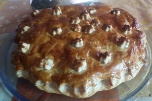 Desert placinta cu banane si crema de migdale