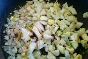 Mazare verde cu pipote si piept de pui