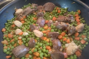 Mazare verde cu pipote si piept de pui