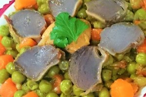 Mazare verde cu pipote si piept de pui