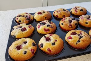 Desert briose cu fructe de padure
