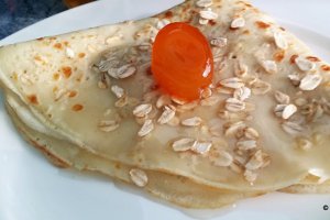 Desert clatite cu fulgi de ovaz si kumkuat confiat
