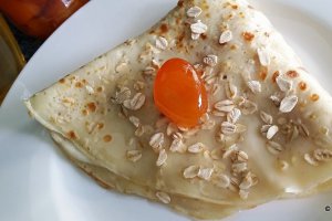 Desert clatite cu fulgi de ovaz si kumkuat confiat