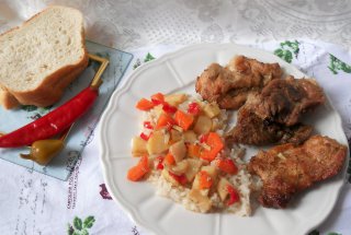 Friptura de porc cu legume
