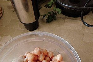 Hummus cu ceapa verde si patrunjel