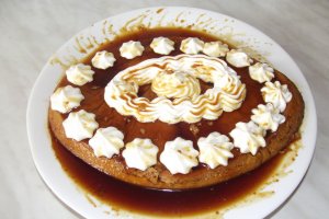 Desert flan cu lapte condensat, ness si frisca