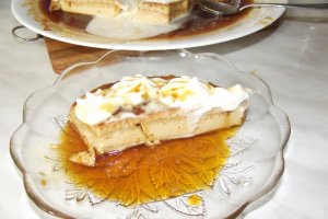 Desert flan cu lapte condensat, ness si frisca