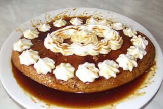 Desert flan cu lapte condensat, ness si frisca
