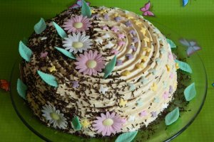 Desert tort cu crema caramel si ananas (de post) - Reteta nr 500
