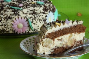 Desert tort cu crema caramel si ananas (de post) - Reteta nr 500
