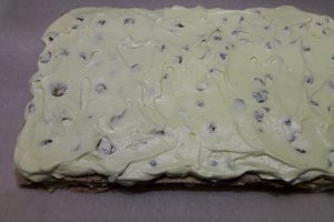 Desert prajitura cu ciocolata, nuca de cocos si crema de vanilie