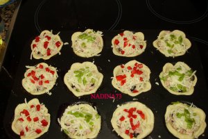 Tarte cu sunca si mozzarella
