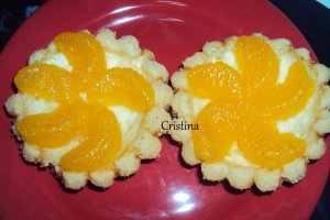 Desert mini-tarte cu branza si mandarine