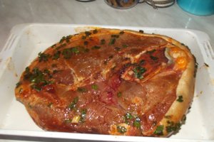 Jambon imbatat cu Stella Artois