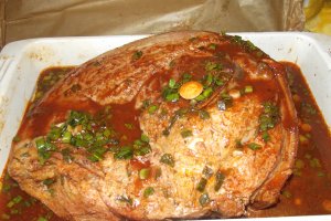 Jambon imbatat cu Stella Artois