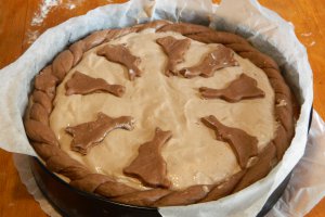 Desert pasca cu ciocolata si blat