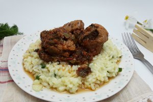 Friptura de miel cu garnitura de orez