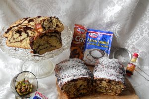 Desert cozonac cu fistic si ciocolata
