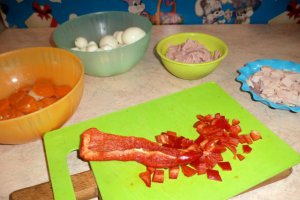 Aperitiv aspic de legume si oua de prepelita