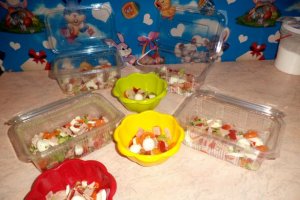 Aperitiv aspic de legume si oua de prepelita