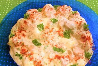 Aperitiv oua umplute pe pat de ciuperci (fara maioneza)
