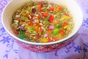 Salata de vinete cu ardei si seminte