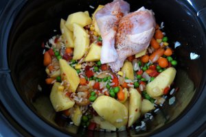 Pui cu legume la slow cooker Crock-Pot