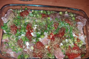 Friptura de pui cu usturoi verde