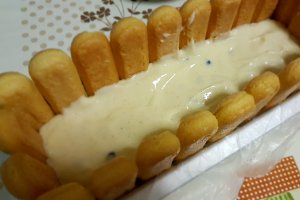 Desert cu piscoturi si fructe de padure