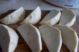 Garnitura de telina la aburi, cu sos de smantana si mustar