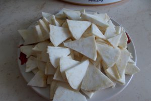 Garnitura de telina la aburi, cu sos de smantana si mustar